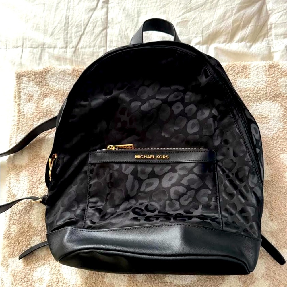 New Black leopard Michael Kors backpack